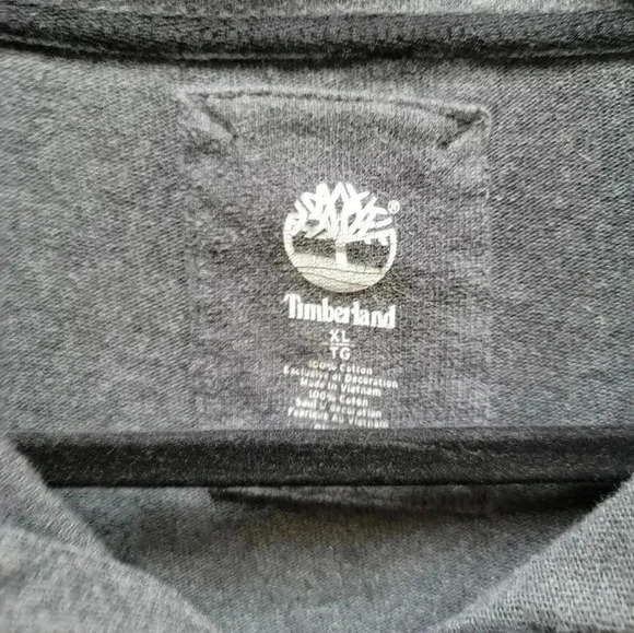 Timberland Men's Gray 1/4 Zip Pullover Lightweight Long Sleeve Shirt Size XL - Picture 3 of 3